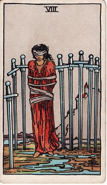 ไพ่ Eight of Swords (แปดดาบ)
