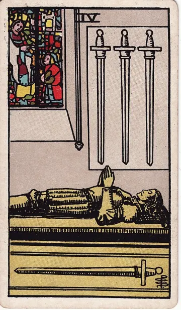 ไพ่ Four of Swords (สี่ดาบ)