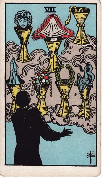 ไพ่ Seven of Cups (เจ็ดถ้วย)