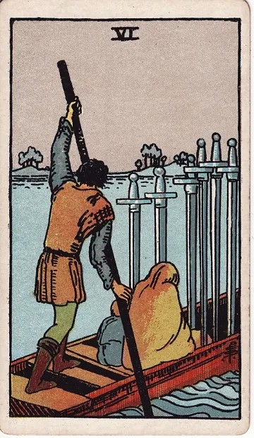 ไพ่ Six of Swords (หกดาบ)