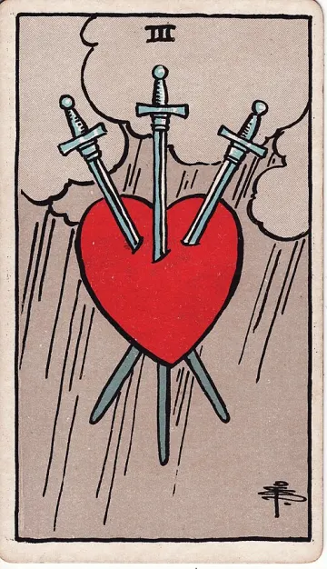ไพ่ Three of Swords (สามดาบ)